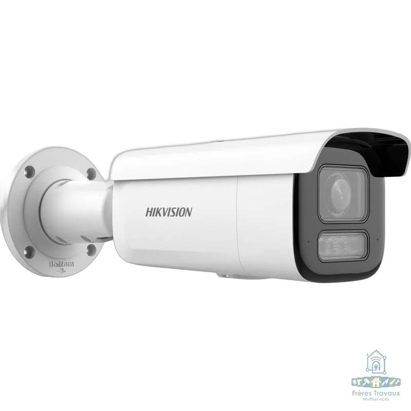 Camera IP Bullet 4MP Acusense Smart Hybrid Light Varifocale Avec audio et carte SD Hikvision DS-2CD2643G2-LIZS2U