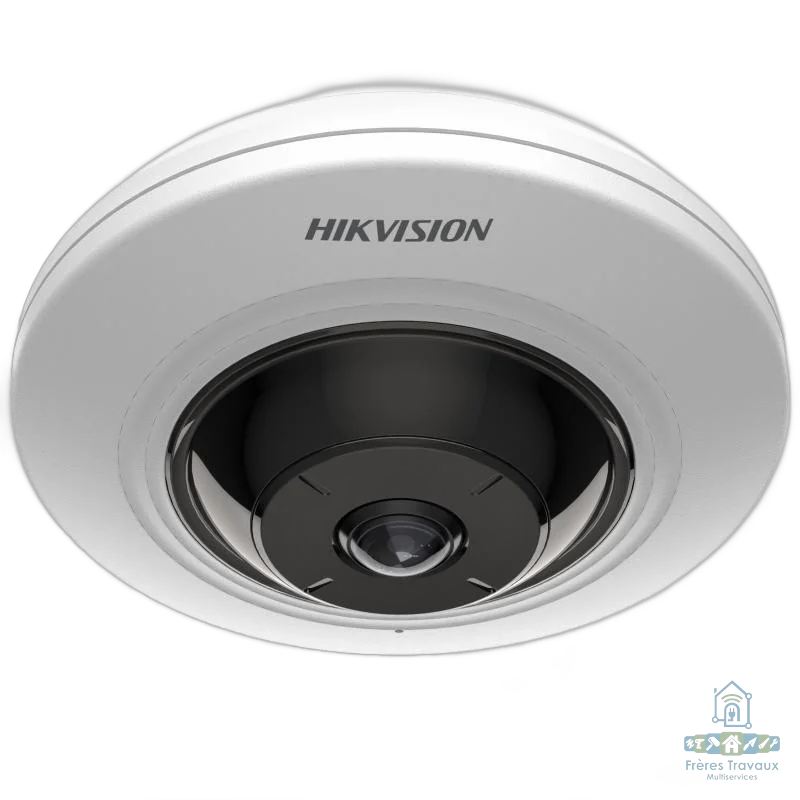 Camera IP 180 fisheye view Avec audio 5MP Hikvision DS-2CD2955G0-ISU