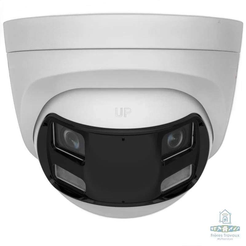 Caméra TURBO HD 3K ColorVu Dual-Lens Fixed Turret Camera, Micro, 180° DS-2CE72KF3TP-DLS
