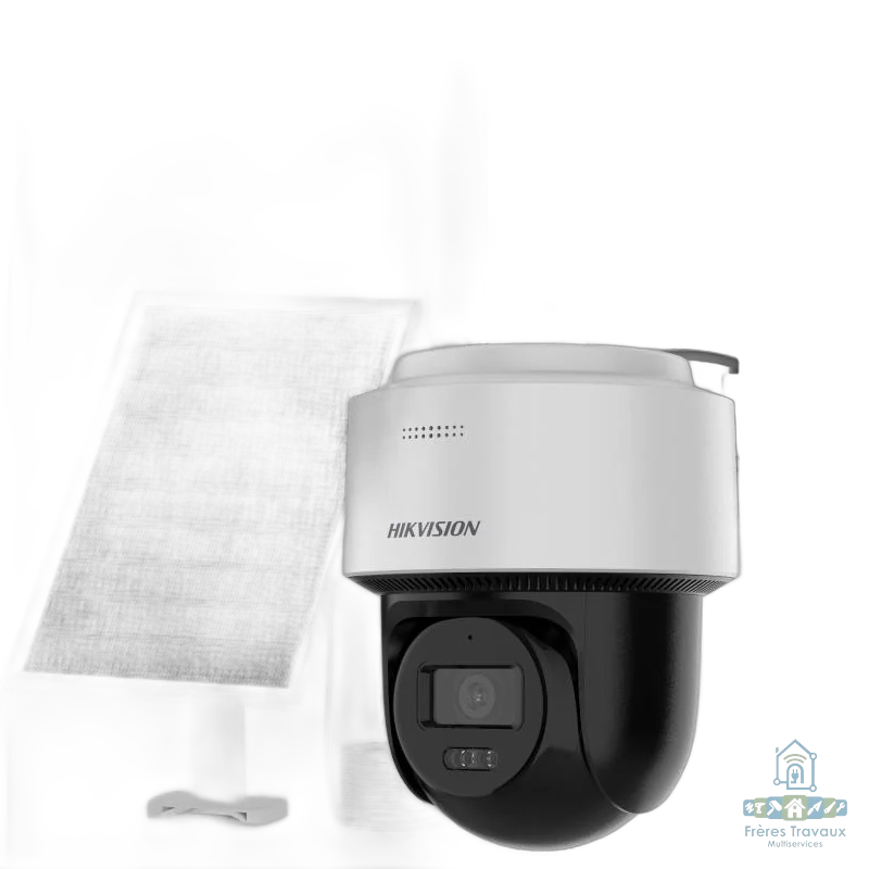 Caméra PT WI-FI Sans fil 4G, 4MP Hybrid light, Two ways audio, Carte SD Hikvision DS-2CFSP4/4G