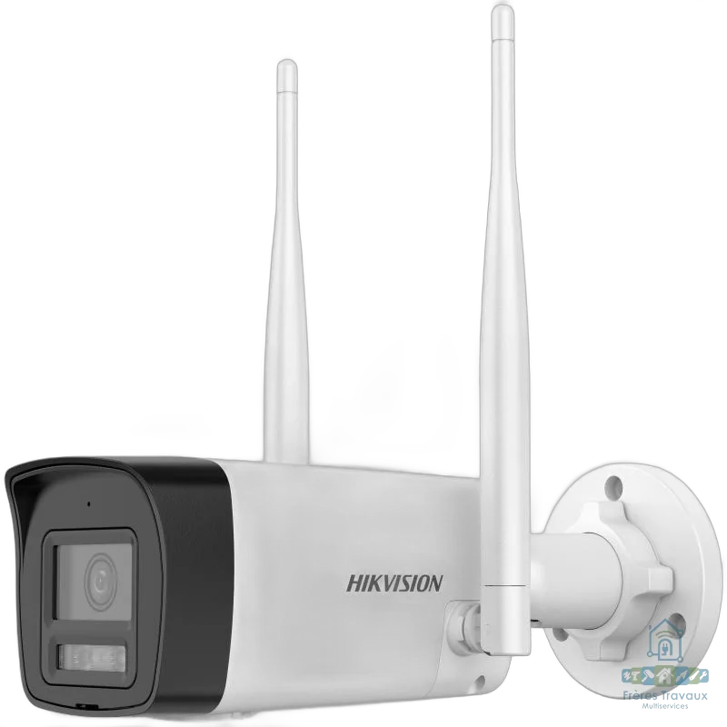 Caméra Bullet WI-FI Sans fil Hikvision 4MP Hybrid light, Two ways audio, Carte Hikvision DS-2CV1043G2-LIDWF