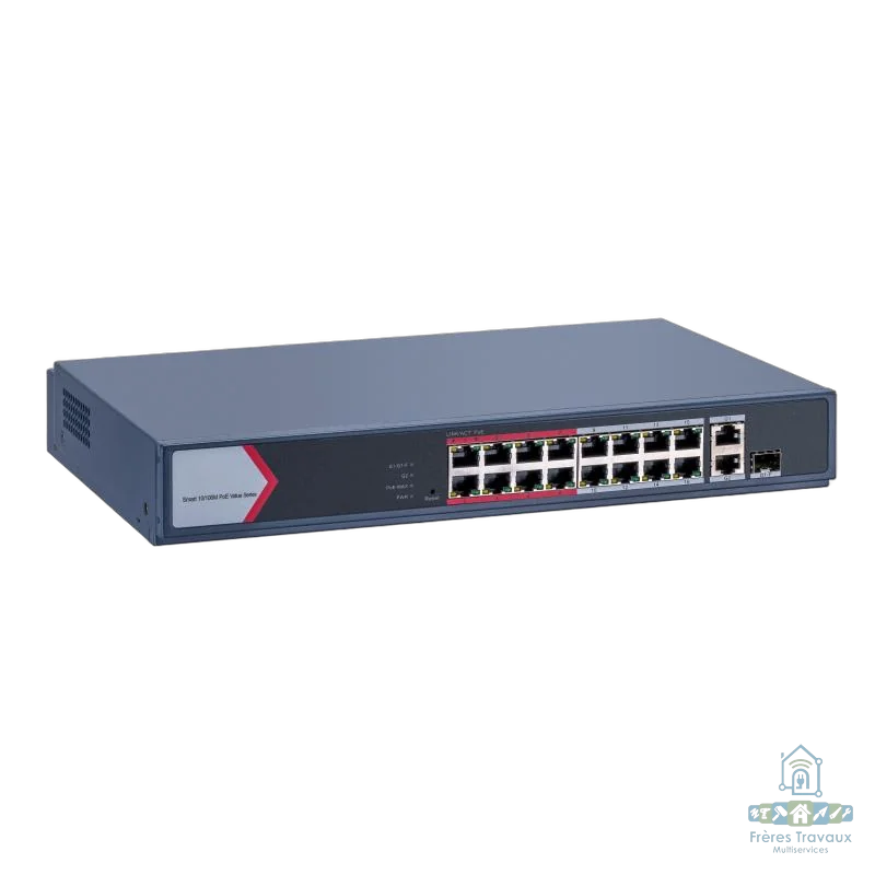 Hikvision Switch 16 Port Fast Ethernet Smart POE DS-3E1318P-EI/M