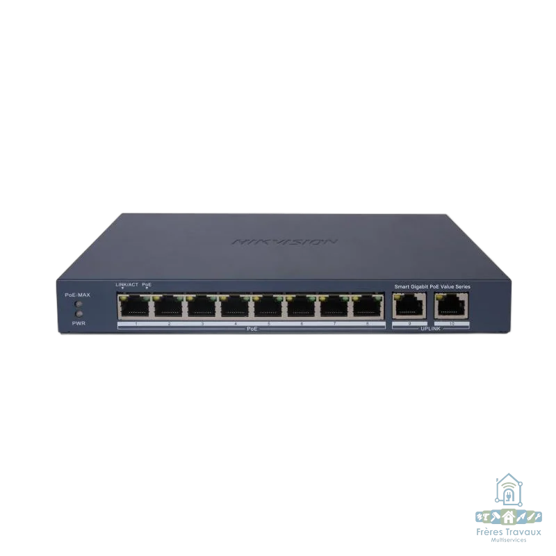 Switch 8 Smart POE Gigabit Hikvision DS-3E1510P-EI/M