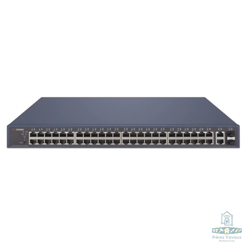 Switch Gigabit POE Smart 48 ports, 2 GE RJ45, 2 GE SFP, 470W HIKVISION DS-3E1552P-SI