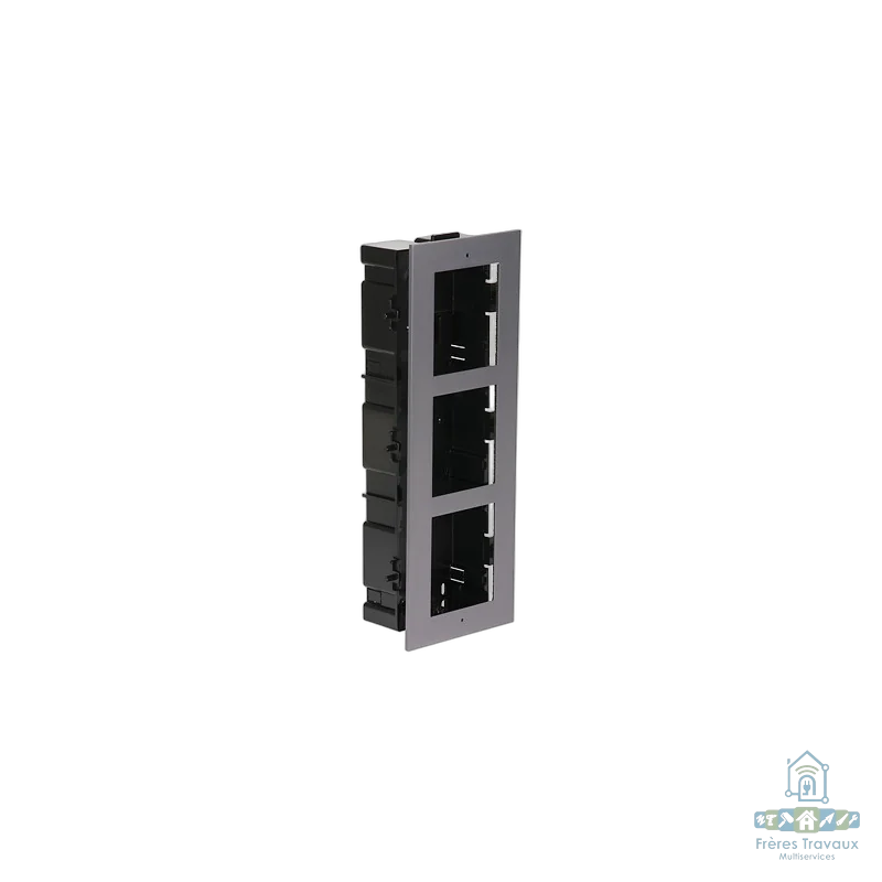 Boîtier de montage encastré 3 emplacements pour interphone vidéo Hikvision DS-KD-ACF3