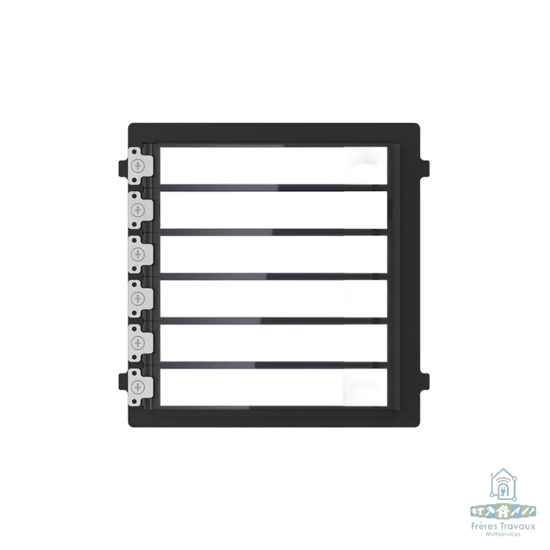 Module 6 boutons d'étiquettes Hikvision DS-KD-KK pour interphone vidéo