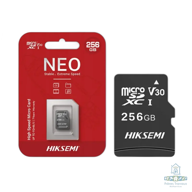 Carte Mémoire NEO TF Card 256GO HIKSEMI HS-TF-C1-STD-256G