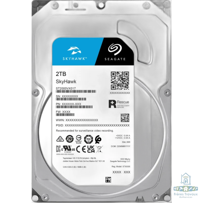 Disque dur interne Seagate SKYHAWK Surveillance 2TB ST2000VX017