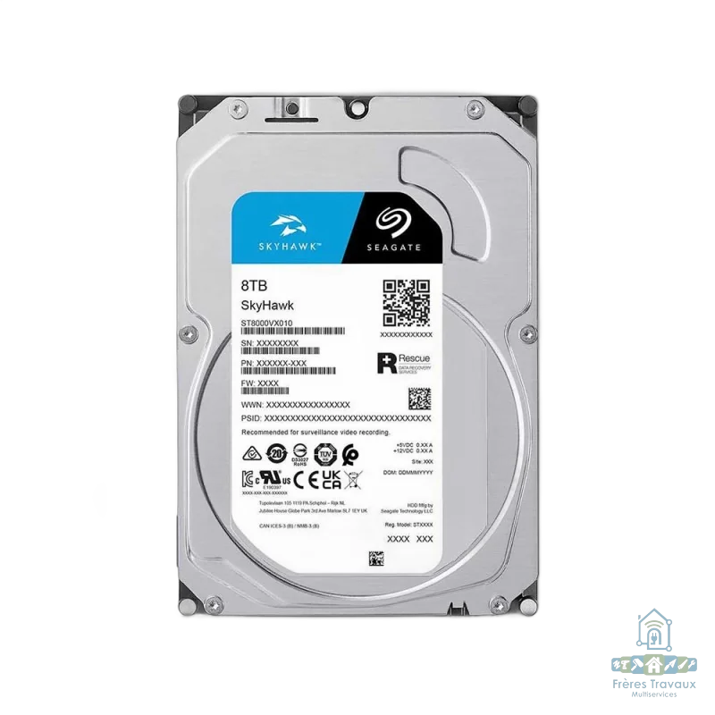 Disque dur 8TB interne Seagate SKYHAWK Surveillance ST8000VX010