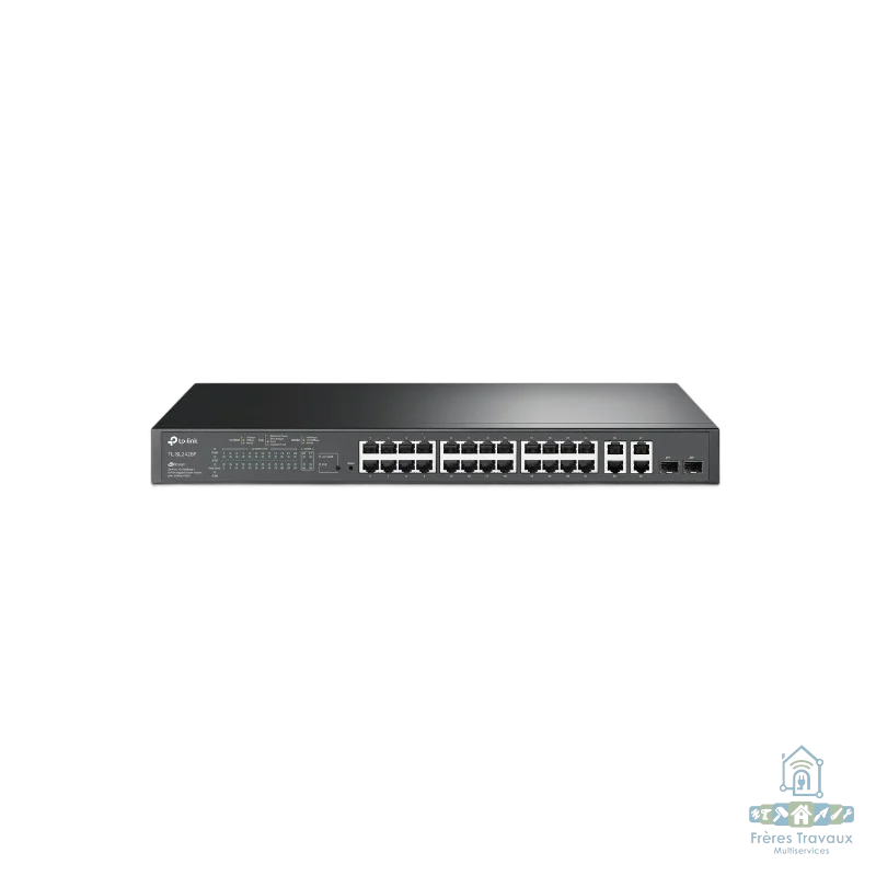 Smart Switch JetStream 24 ports 10/100 Mbps + 4 ports Gigabit avec 24 ports PoE+ TP-LINK TL-SL2428P(un)